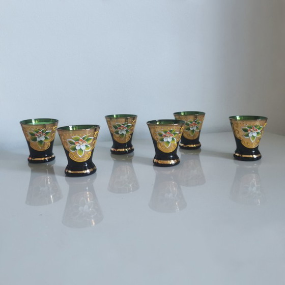 Image 1 of MURANO-GLASFLES OF -FLES EN ZES GLASJES