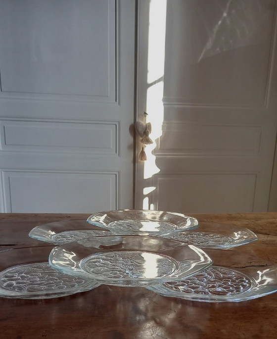 Image 1 of 6 small octagonal glass plates Felix Potin La Parisienne