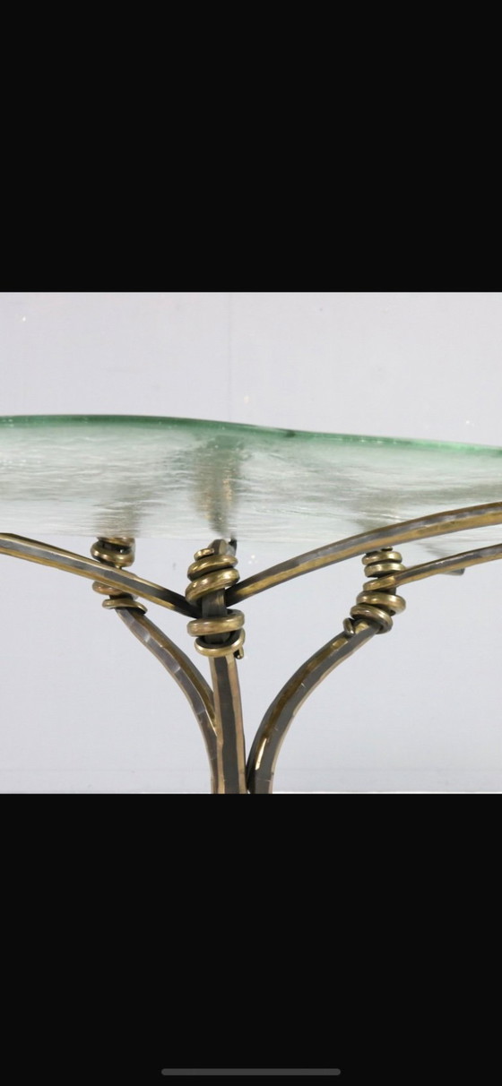 Image 1 of Brutalist handmade bronze coffee table