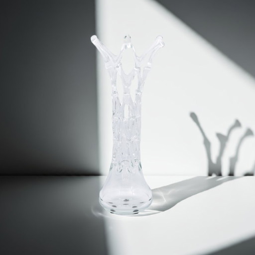 Vaso scultoreo in vetro Dutz – Vetro trasparente soffiato a bocca, design olandese