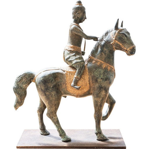 Pair of vintage bronze riders, 1920-1930