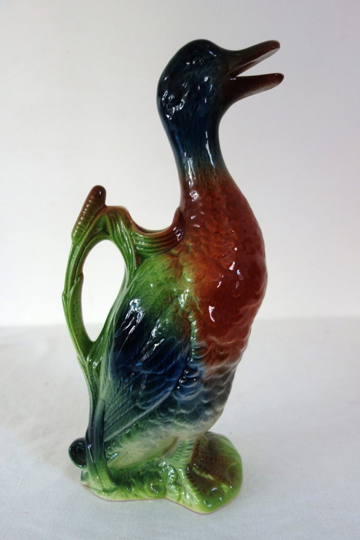 Duck pitcher in St Clément barbotine