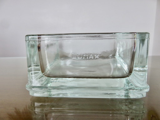 Pavé En Verre, Cendrier, Signé Lumax, Années 50-60