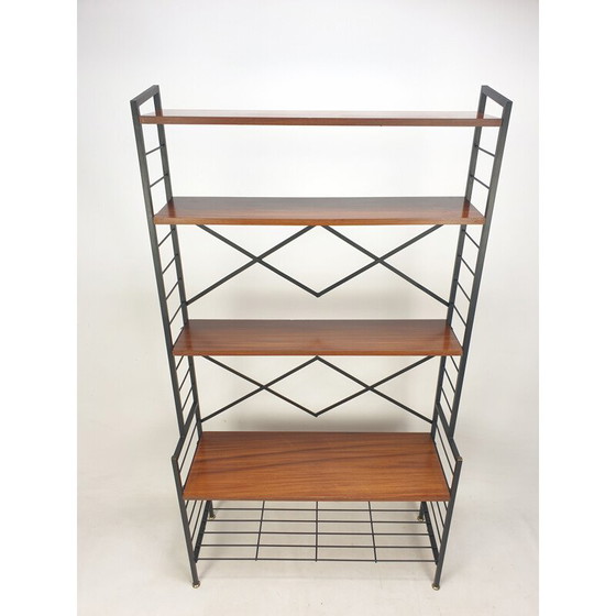 Image 1 of Vintage teak shelf on foot, Italy 1950