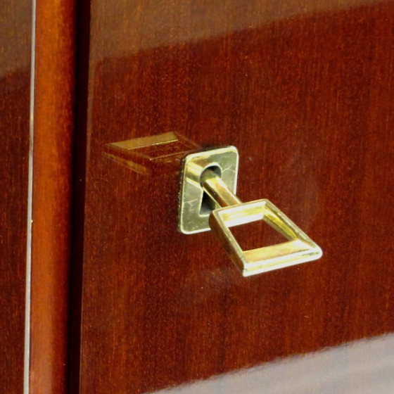 Image 1 of Large XL vintage mid-century design wardrobe in mahogany, 1960s