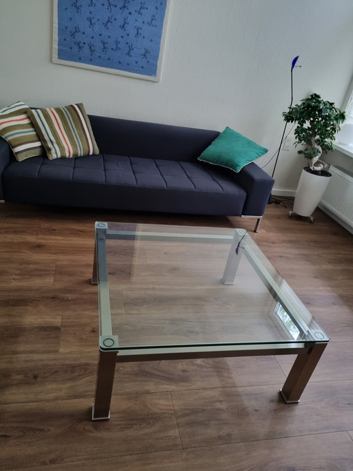 Coffee Table Quattro Metal/Glass Square 95cm