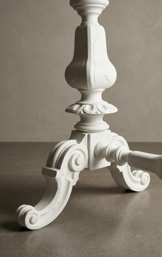 Image 1 of Louis Philippe walnut coffee table, 19th century, white lacquer