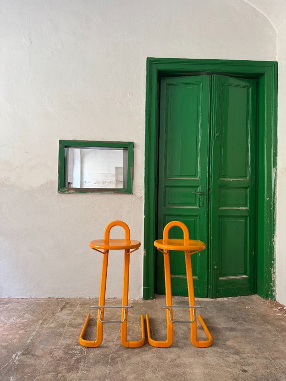 Image 1 of 2 Barstools, Gastone Rinaldi for thema, 1970s