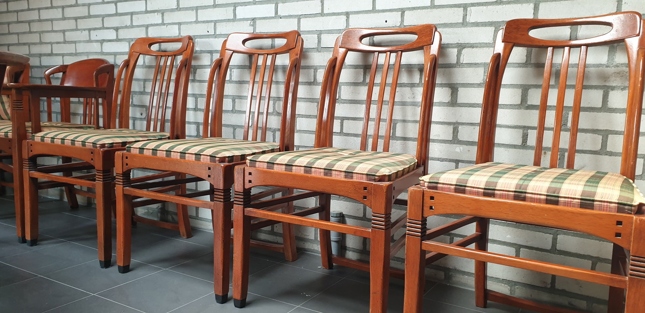 sedie per sala da pranzo Schuitema in stile Art Nouveau €1,880