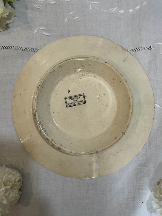 Image 1 of Coupe sur pied compotier vintage Sarreguemines 