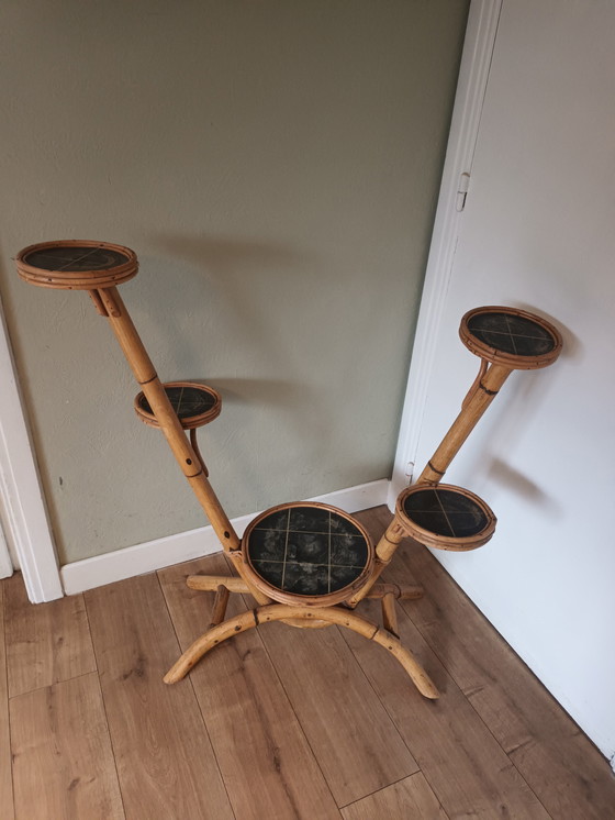 Image 1 of Tavolo da giardino in bambù di metà secolo