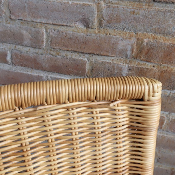 Image 1 of Set 4 rieten buisframe Chroom design jaren 80