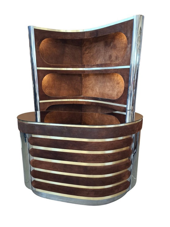 Image 1 of Iconico Mobile Bar di Design – Stile Willy Rizzo, Anni '70