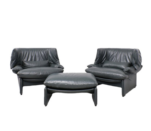 Cassina Portovenere Set Fauteuils Met Hocker