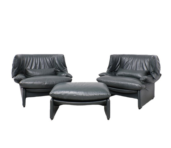 Image 1 of Cassina Portovenere Set of Armchairs With Hocker