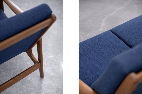 Image 1 of Vintage mid-century Australische moderne teakhouten bank en fauteuils van Parker Furniture, jaren 1950, set van 3