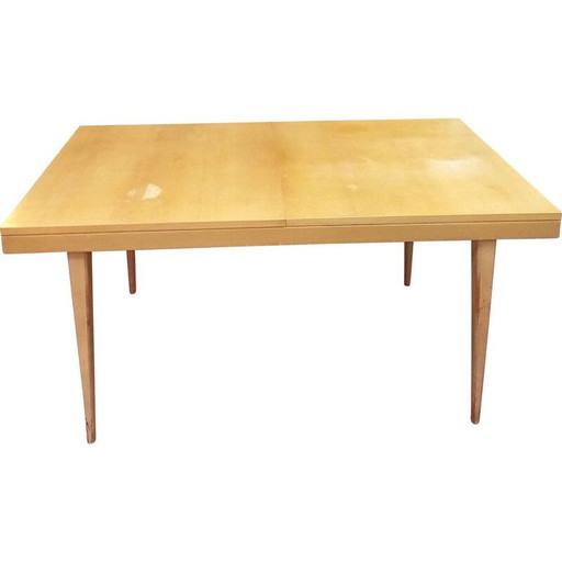Mesa de comedor vintage chapada en fresno.