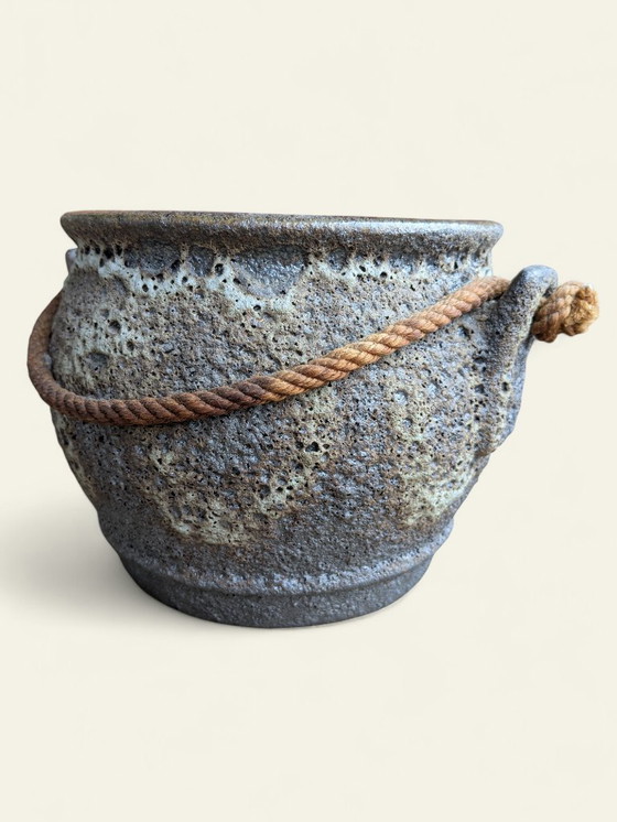 Image 1 of Zeldzaamheid! Vintage hangende mand | Vet Lava Ontwerp | Mid Century bloempot jaren 50/60