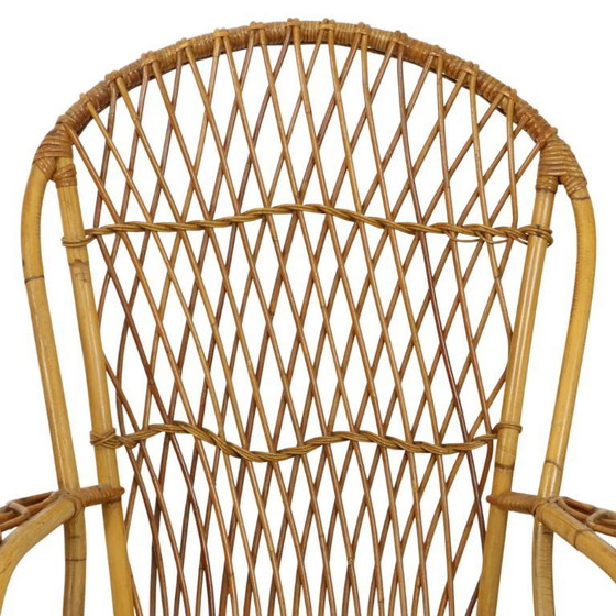 Image 1 of Set vintage di sedie in rattan Poltrone Boho