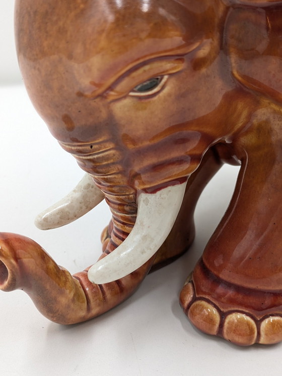 Image 1 of Richard Ginori, Giovanni Gariboldi - Statuette - Eléphant - Majolique