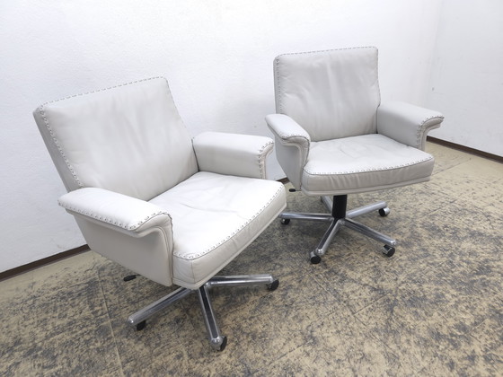 Image 1 of 5x De Sede DS 35 Set Sedie poltrona girevole Poltrona in pelle Desede