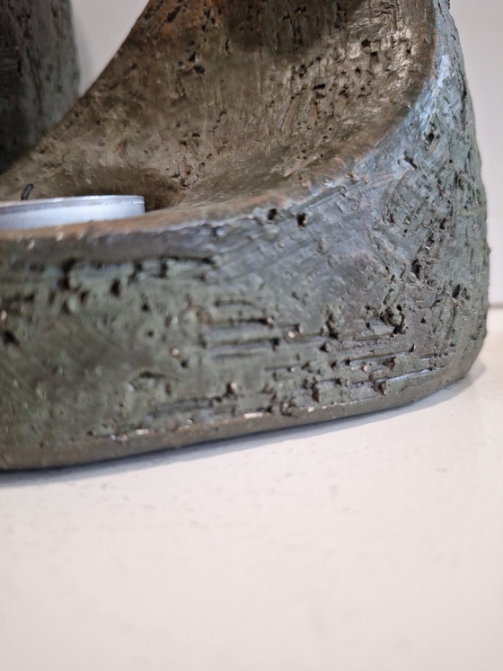 Gruppo scultoreo Portacandele Geert Kunen – Bronze, Ceramic (photo 9 of 10)