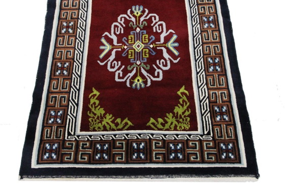 Image 1 of Original Hand-Knotted Old Chinese Peking Art Modern Rug 190 x 90 cm