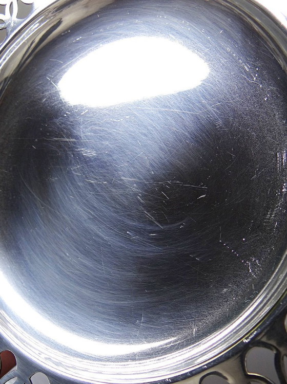 Image 1 of Large openwork bowl on a silver-plated metal stand, made by Dechamps Frères silversmiths