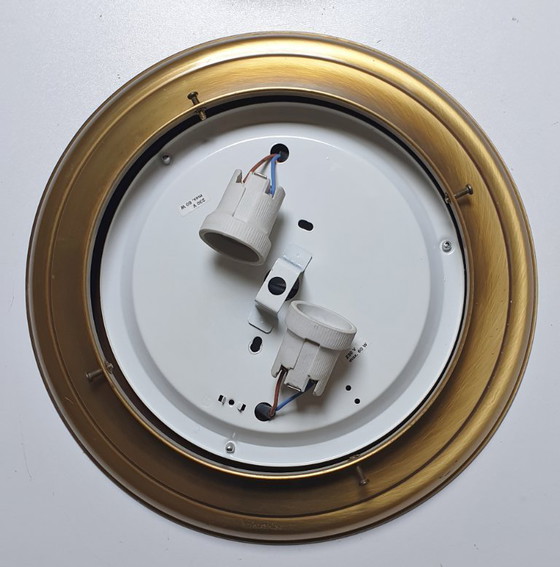 Image 1 of Große Art-Deco-Deckenleuchte aus Opalglas (33 cm).