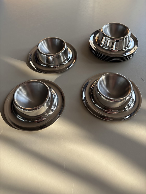 Image 1 of 8 stainless steel egg cups