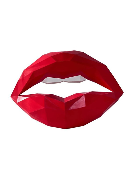 Image 1 of Fiberglas-Skulptur – Lippen – Rot, Weiß