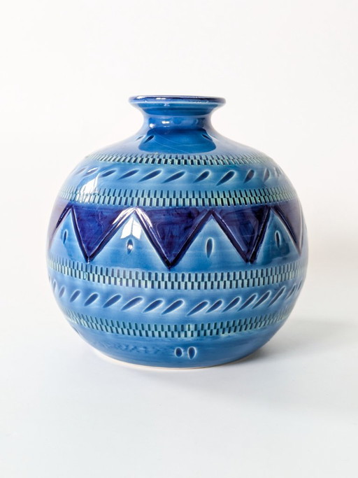 Vintage Italian Ceramic Vase, Rimini Blu Style, 1980s – vazen (photo 2 of 11)