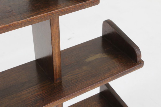 Image 1 of Vintage brutalist pyramid bookcase room divider