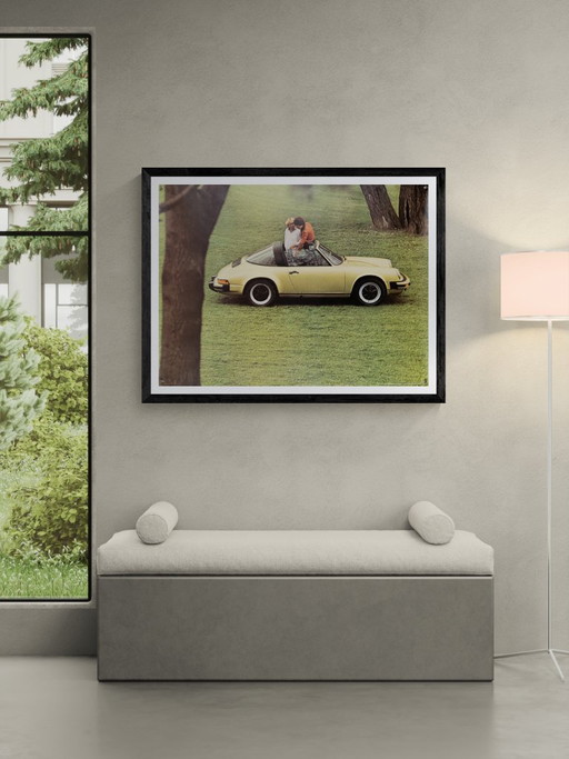 Porsche 911 – 1970s Original Vintage Porsche Poster by Werbeagentur Strenger – Mid-Century Modern – 76x102 cm (photo 2 of 8)