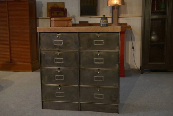 Armario Ronéo con solapas, 2 columnas, 8 solapas, obra francesa de alrededor de 1950. – Objetos decorativos (photo 5 of 13)