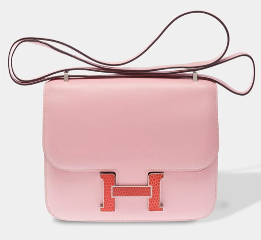 Sac HERMES Constance en Cuir Rose - 103441