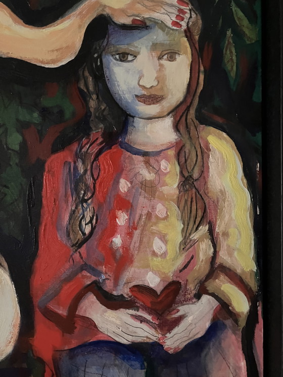 Image 1 of Dipinto ad olio di Fabrice "L'amore dei bambini"