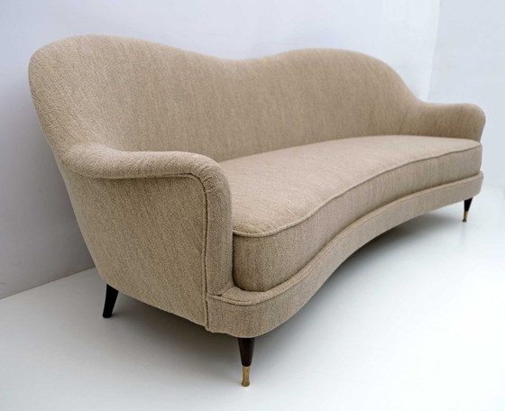 Image 1 of Gio Ponti Style Mid-Century Modern Italian Sofa for Isa Bergamo, 1950s