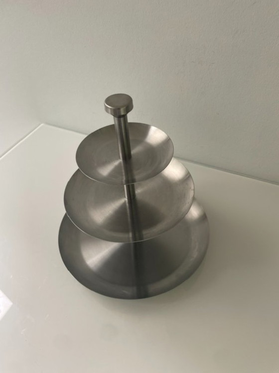 Image 1 of Minimalist stainless steel tiered stand – modern design