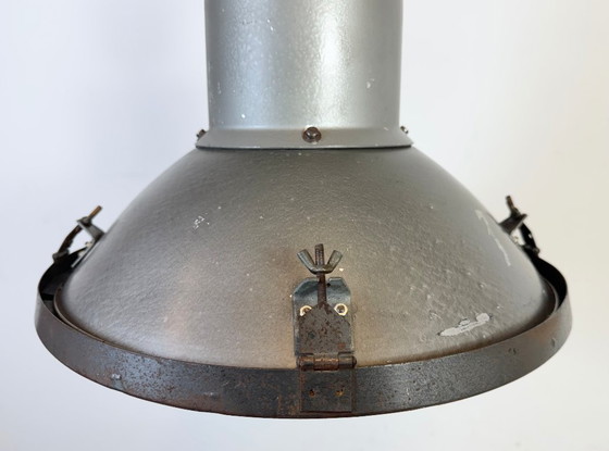 Image 1 of Industrial Grey Hammer Paint Pendant Lamp from Elektrosvit, 1960s