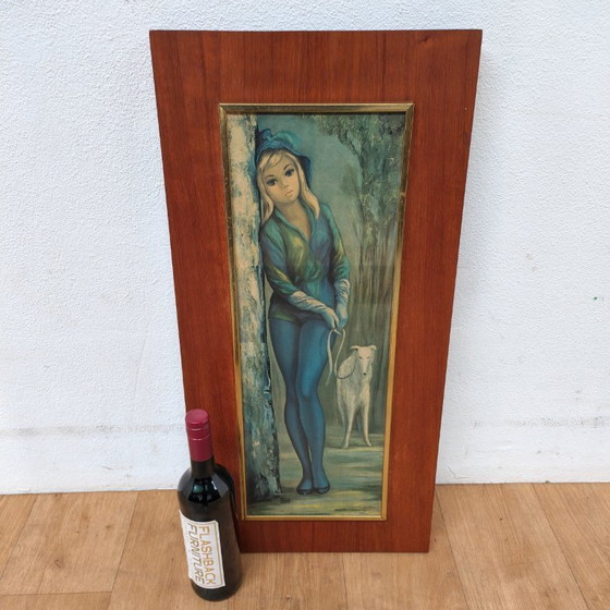 Image 1 of Vintage Wall Panel "Harlequin" After Jean Maio (1960s).