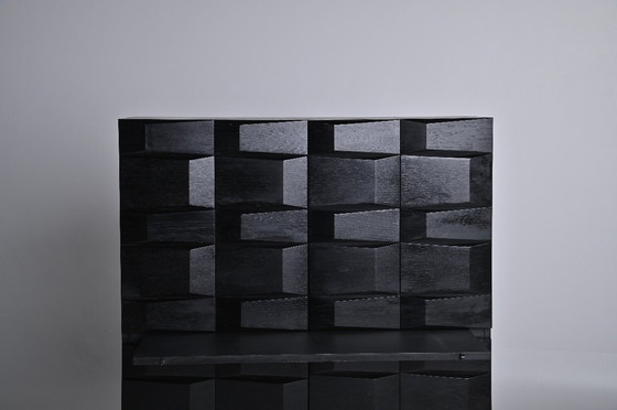 Image 1 of CREDENZA BELGA CON DESIGN TRIDIMENSIONALE ANNI '70