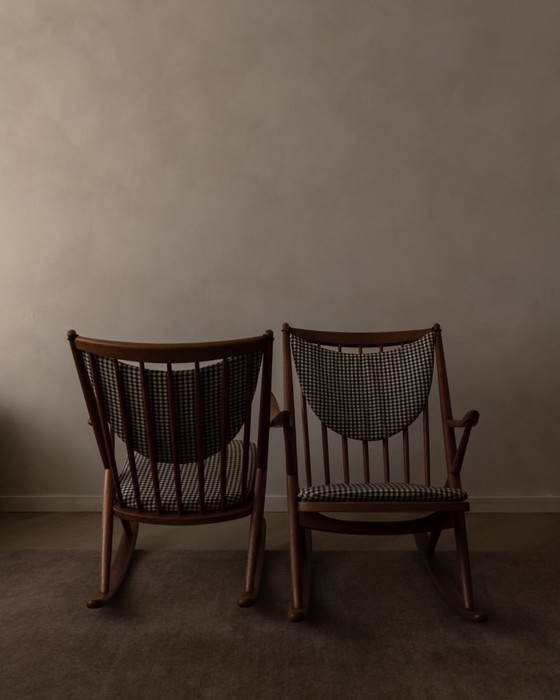 Image 1 of Dänischer Teak-Schaukelstuhl Modell 182 von Frank Reenskaug für Bramin, 1950er Jahre