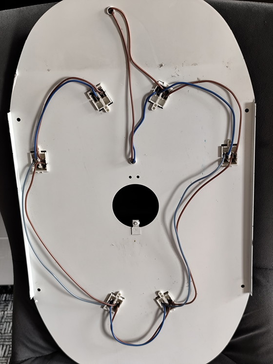 Image 1 of Vintage Space Age spiegel Hillebrand 22 220 | Acryl matglas uit de jaren 70 | Verlicht | Designklassieker

