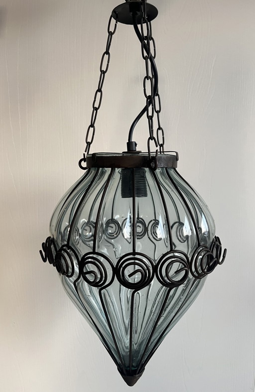 Venezianische mundgeblasene Glaslampe