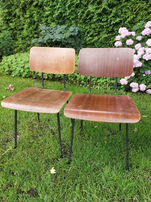 2x Gispen school chairs - estimated 1970s