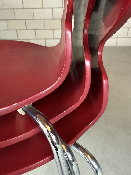 Image 1 of 4x Fritz Hansen Ant chair red (several in stock)
