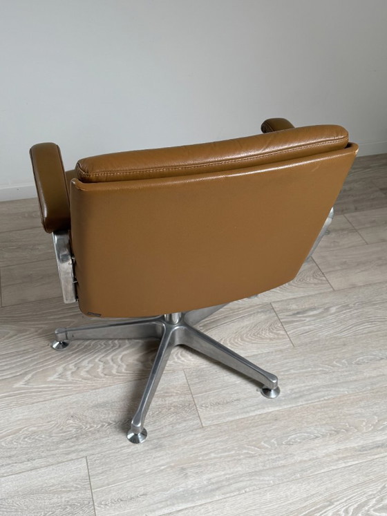 Drabert Conference Armchair, 1970s – Mid-Century Design – Conference chairs, Leather, Metal (photo 2 of 5)