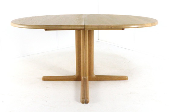 Image 1 of Juul Kristensen for JK mobler oak oval extendable dining table vintage Danish