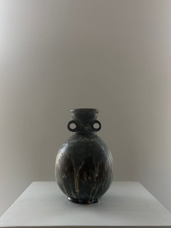 Unieke vintage keramische vaas met handvatten – Vazen, Ceramic (photo 3 of 5)